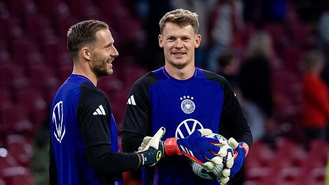 Die beiden Vertreter des verletzten Marc-André ter Stegen im deutschen Tor: Oliver Baumann (l.) und Alexander Nübel.