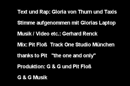 "Wer wohnt denn da - ach so, die Gloria!" Mit ihrem "Schlossrap" macht Fürstin Gloria von Thurn und Taxis auf dem Internet-Video-Portal "Youtube" auf sich aufmerksam. Die Screenshots vom Video!