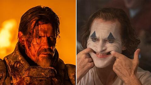 Josh Brolin in "Dune: Teil zwei" (l.) und auch Joaquin Phoenix kehrt 2024 zurück - als Arthur "Joker" Fleck.