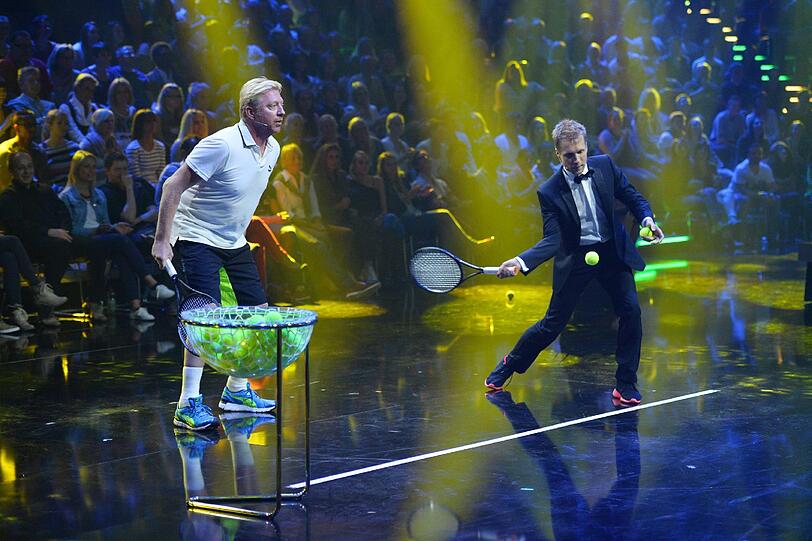 Vorteil: Boris! Beim Tennis ist wohl klar, wer die Nase vorn hat.