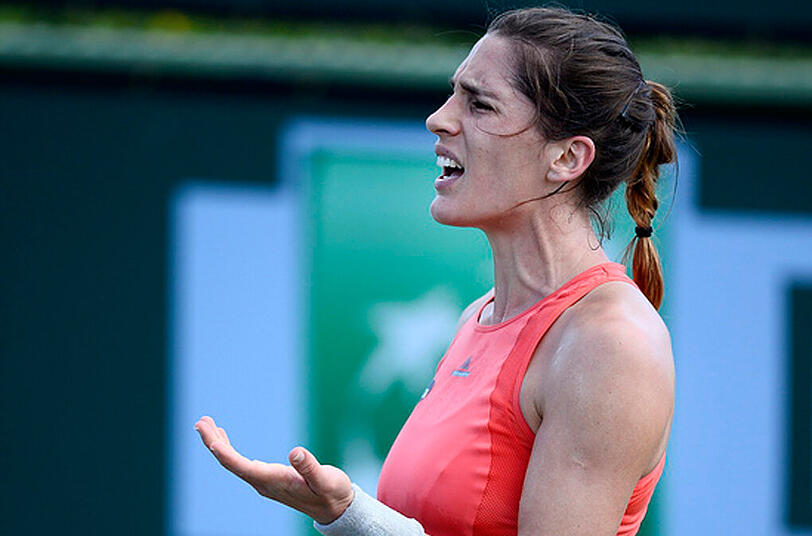"Schwere Schlacht": Andrea Petkovic im Spiel gegen Barbora Strykova.