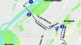 Die vier Stationen des AZ-Spaziergangs. Die vier Stationen des AZ-Spaziergangs.