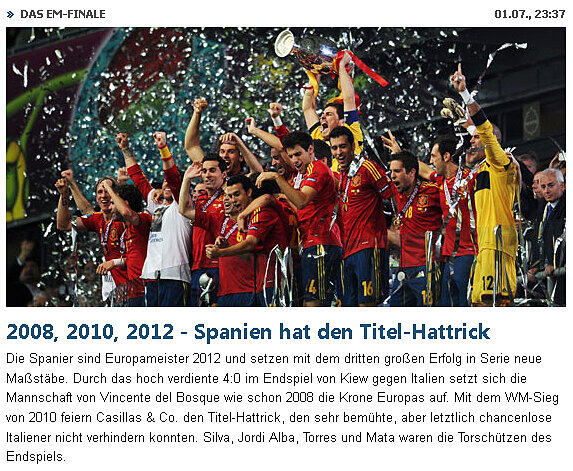 Internationale Stimmen: Die Pressestimmen: Spanien gegen Italien - Bilder - Abendzeitung München