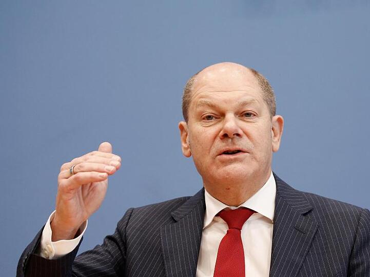 Bundesfinanzminister Olaf Scholz (SPD) bei einer Pressekonferenz zur geplanten Reform des Gesetzes zur Grundsteuer.