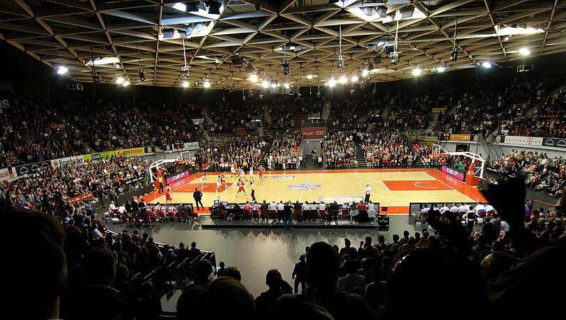 Der Audi Dome, die Spielstätte der Basketballer des FC Bayern. Der Audi Dome, die Spielstätte der Basketballer des FC Bayern.