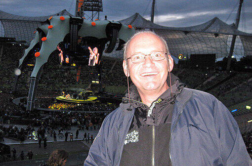 Fernfahrer Manfred K. (&dagger;), hier beim Konzert der Band U2 im Münchner Olympiastadion.