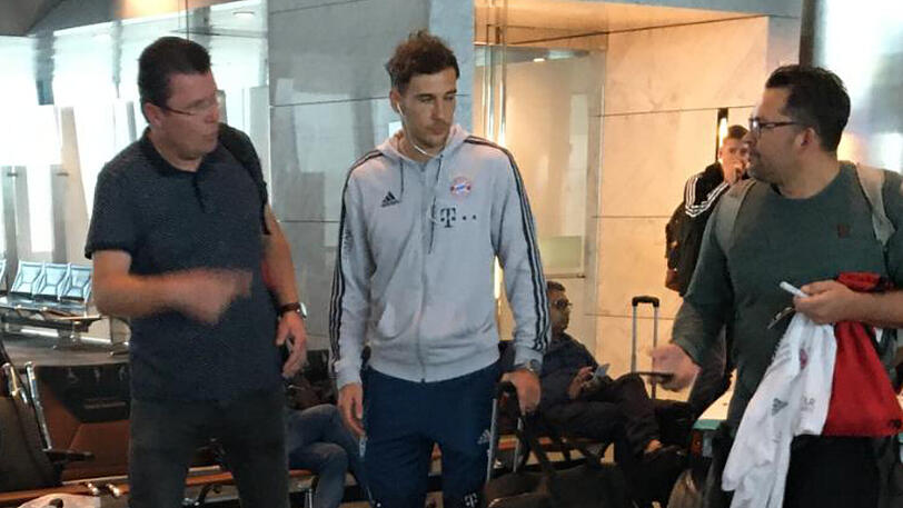 Leon Goretzka kurz vor dem Abflug nach Nürnberg.