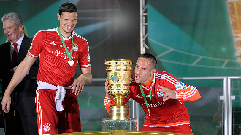 Daniel van Buyten (l.) und Franck Ribéry.