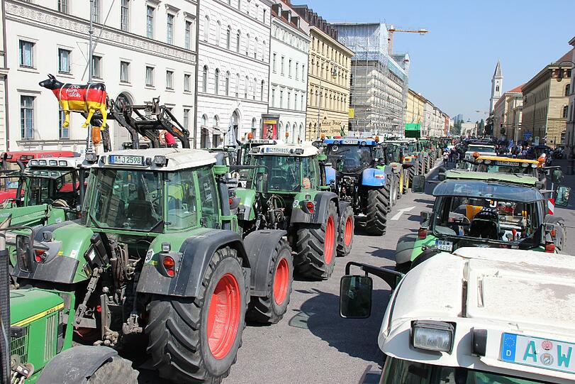 Die Staffelfahrt der Milichbauern findet am Dienstag ihren Abschluss bei der Demo am Odeonsplatz