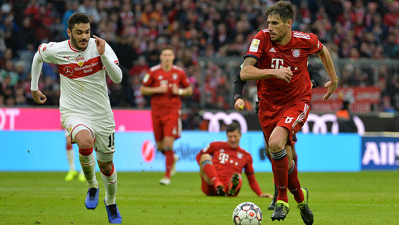 JAVI MARTÍNEZ, NOTE 4:Wie schon in Hoffenheim gab der Spanier den Abräumer im Mittelfeld, diesmal nicht so erfolgreich. Der VfB durfte nach Lust und Laune kontern, im Mittelfeld klafften teilweise riesige Lücken. Martínez, im 200. Pflichtspiel für Bayern, konnte dies nicht verhindern. Zur Halbzeit ausgewechselt.