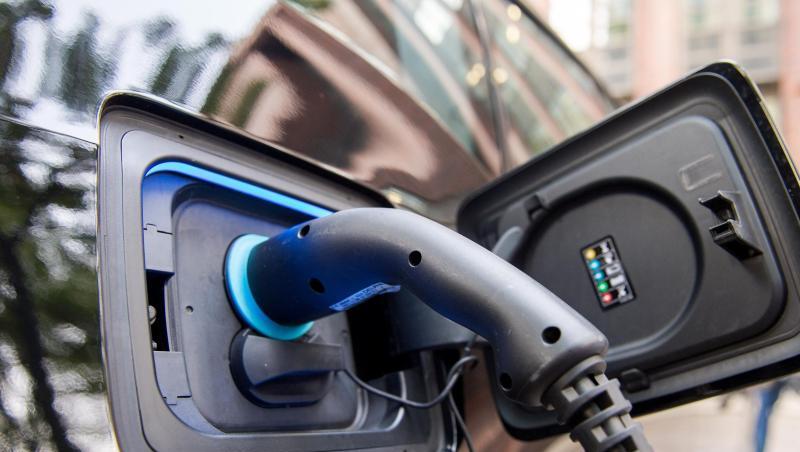 Eine Ladestation für Elektrofahrzeuge in Hamburg. Eine Ladestation für Elektrofahrzeuge in Hamburg.
