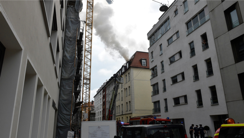 Im Lehel hat es am Wochenende gebrannt.