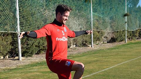 Kapitän Josef Welzmüller im Trainingslager.