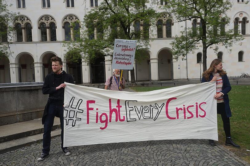 Protestaktionen zum Maifeiertag in München.