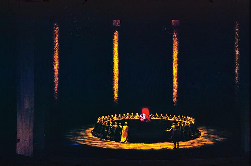 "Parsifal", 1. Aufzug 1951&ndash;1973, im Gralstempel: Die Enthüllung des Grals.