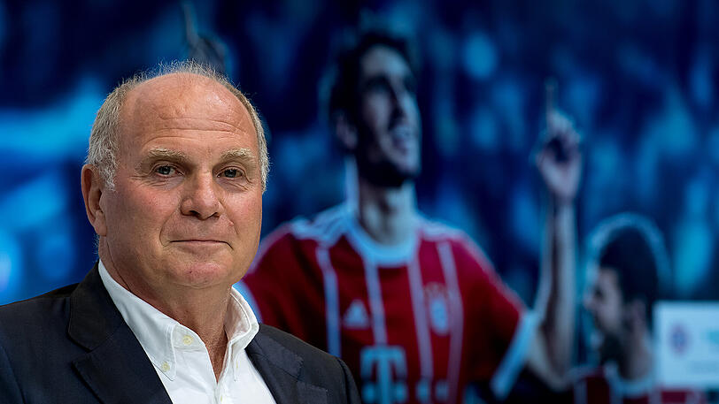 Bayern-Präsident Uli Hoeneß am Montag beim Siemens-Sponsorentermin.