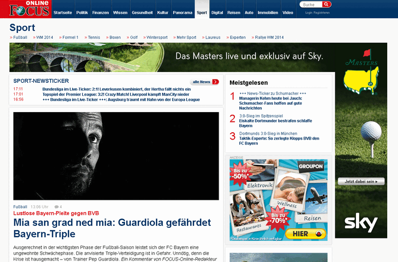 Focus online: "Mia san grad ned mia" und sieht das Triple-Verteidigung in Gefahr.