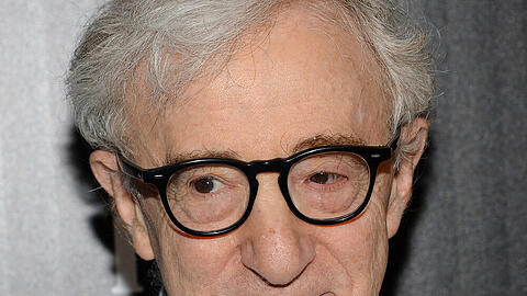 Oft muss Woody Allen selbst schmunzeln - wie hier bei einer Vorschau zu "Irrational Man" in New York