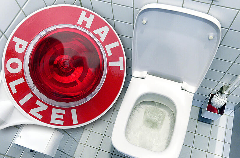 Dank einer verstopften Toilette auf der Wache konnte die Bundespolizei am Dienstag einen Haftbefehl vollstrecken.