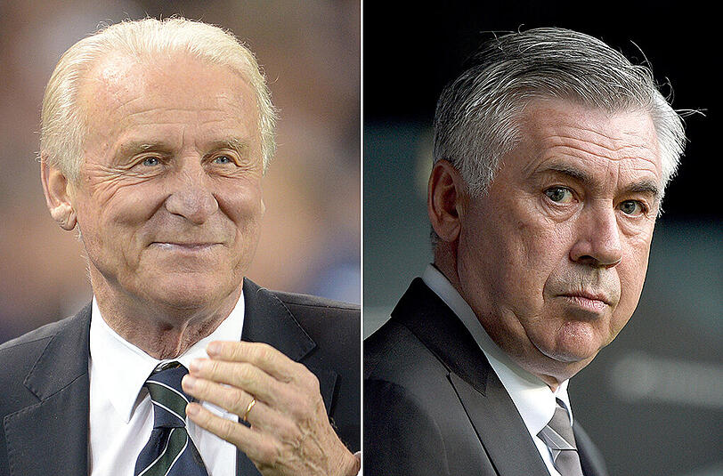 Kult-Trainer Giovanni Trapattoni (links) lobt die Arbeit von Carlo Ancelotti.