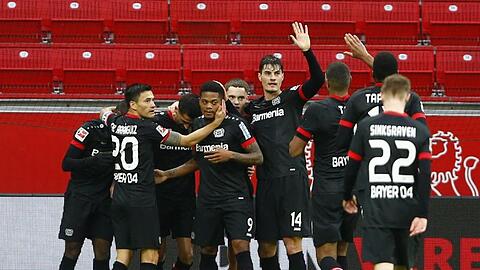 Gleich fünfmal durften die Bayer-Profis gegen Stuttgart jubeln.