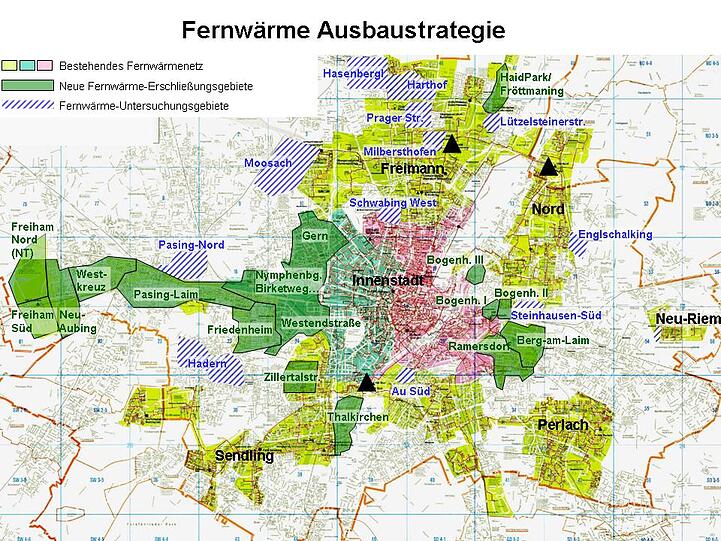 Ein neuer Stadtteil bekommt die Fernwärme: Um Freiham versorgen zu können, wird vor allem im Westen viel gebudelt.