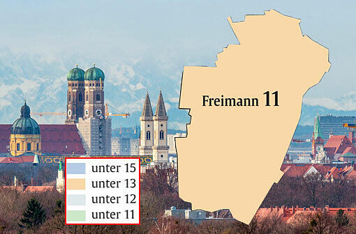 Mietspiegel 2013: Durchschnittliche Quadratmeterpreise für Wohnungen in München