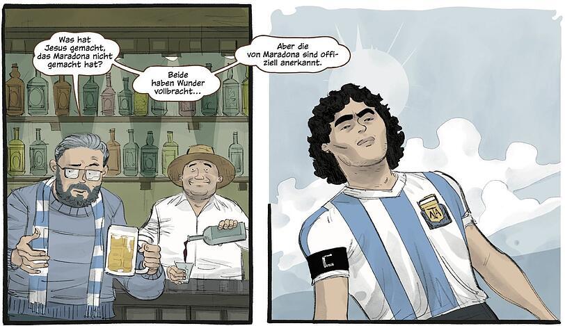 Diego Maradona hat wahre Wunder vollbracht, die Heiligsprechung konnte nicht ausbleiben. Diego Maradona hat wahre Wunder vollbracht, die Heiligsprechung konnte nicht ausbleiben.