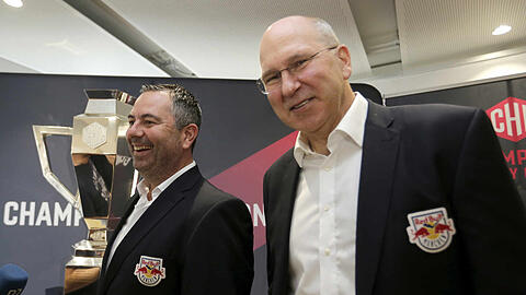 EHC-Geschäftsführer Christian Winkler (l.) und Trainer Don Jackson.