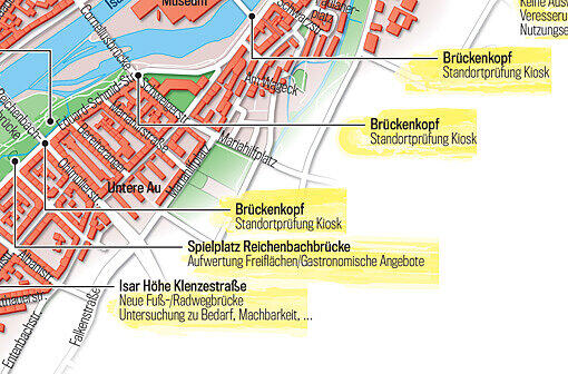 Am Brückenkopf könnten neue Kioske entstehen. Der Standort wird dafür genauer untersucht...