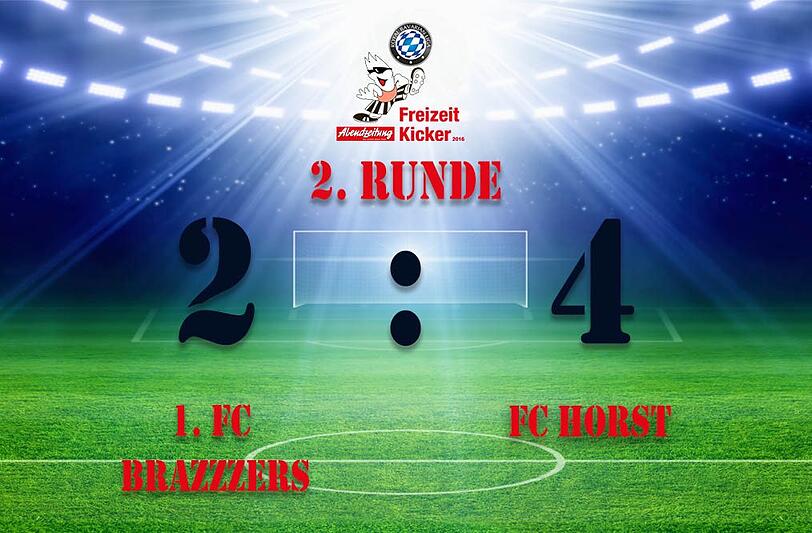 Der FC Horst gewann die Partie in der 2. Runde gegen den 1. FC Brazzzers.