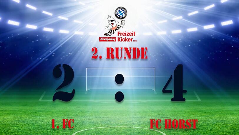 Der FC Horst gewann die Partie in der 2. Runde gegen den 1. FC Brazzzers. Der FC Horst gewann die Partie in der 2. Runde gegen den 1. FC Brazzzers.