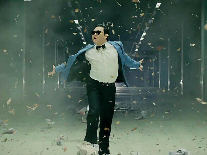Video-Schallmauer durchbrochen: Psy in seinem Rekord-Clip zu "Gangnam Style"