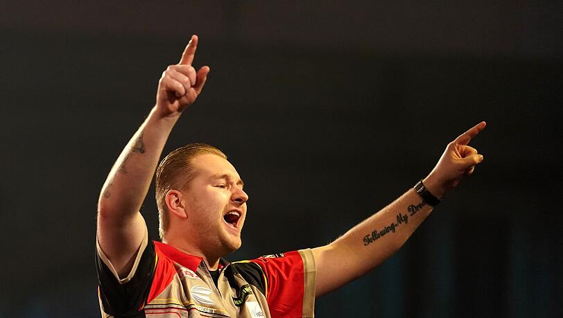 Steht bei der Darts-WM im Halbfinale: Dimitri Van den Bergh.