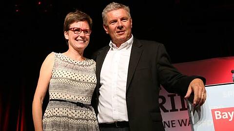 Isabell Zacharias mit Dieter Reiter