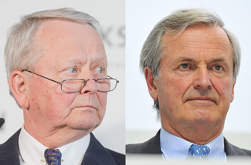 Zwei große Namen im VW-Konzern: Die Aufsichtsräte Wolfgang Porsche (73) und Hans Michel Piëch (74)