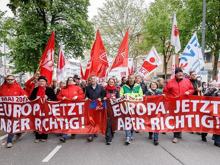 DGB-Demonstration in Hamburg.