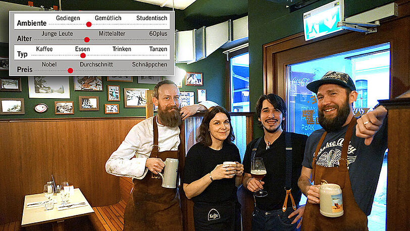 Die hippe Crew vom Little Wolf (v. l.): Küchenchef Luke Rogers, Corinna Götz, Sommelier Matthias Götz, Wolfgang Götz. Die hippe Crew vom Little Wolf (v. l.): Küchenchef Luke Rogers, Corinna Götz, Sommelier Matthias Götz, Wolfgang Götz.