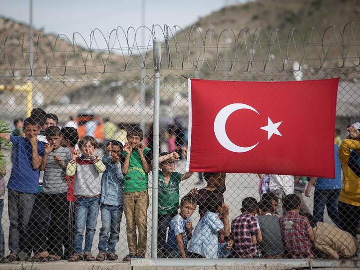 Faustpfand für Präsident Erdogan? Kinder in einem türkischen Flüchtlingslager in Gaziantep.