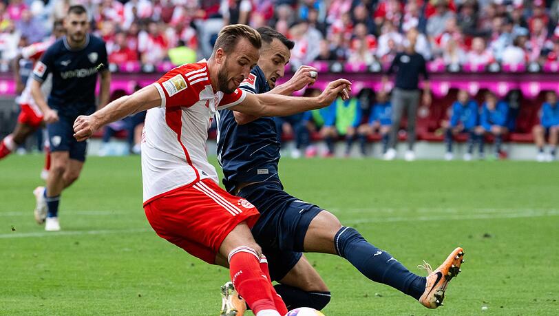 Stellte mit seinem Dreierpack gegen Bochum vor der Wiesn einen neuen Bayern-Rekord auf: 100-Millionen-Mann Harry Kane.