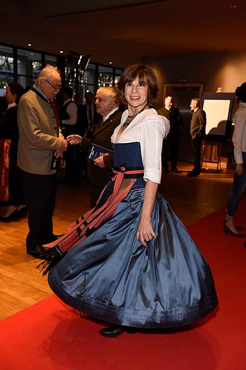 Maria Bachmann auf dem Roten Teppich.