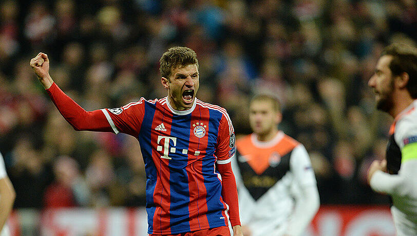 Ist durch seinen Doppelpack mit Mario Gomez gleichgezogen: Bayerns Thomas Müller.