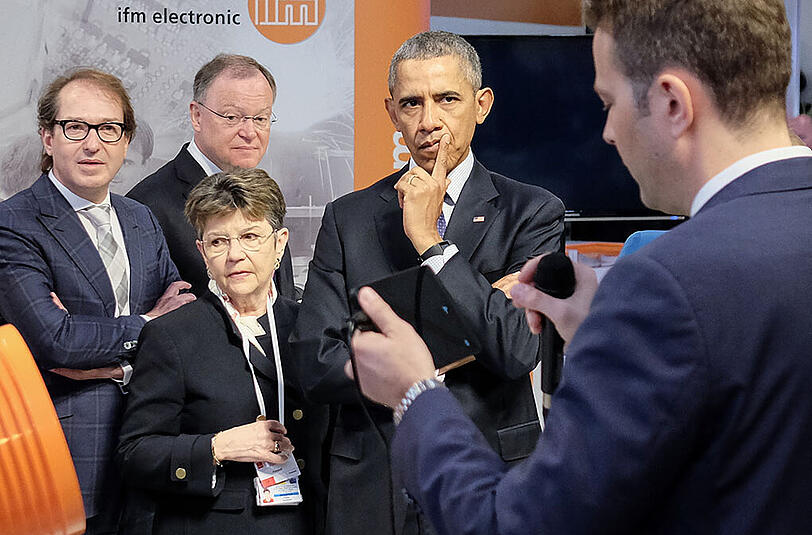 Bundeskanzlerin Angela Merkel und US-Präsident Barack Obama waren am Montag zu Besuch auf der Hannover Messe. Die Bilder.