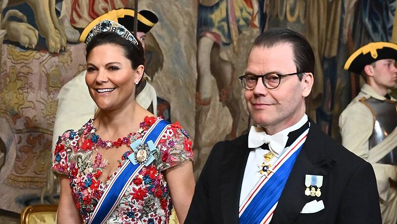 Kronprinzessin Victoria und Prinz Daniel glänzen bei jedem Auftritt - wie hier beim Galadinner im Mai anlässlich des Staatsbesuchs der isländischen Präsidentin in Schweden.