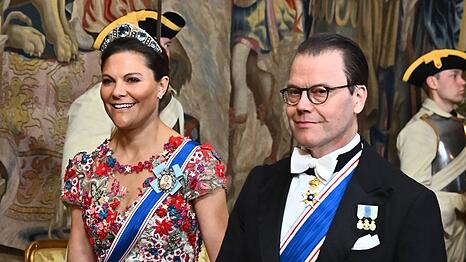Kronprinzessin Victoria und Prinz Daniel glänzen bei jedem Auftritt - wie hier beim Galadinner im Mai anlässlich des Staatsbesuchs der isländischen Präsidentin in Schweden.