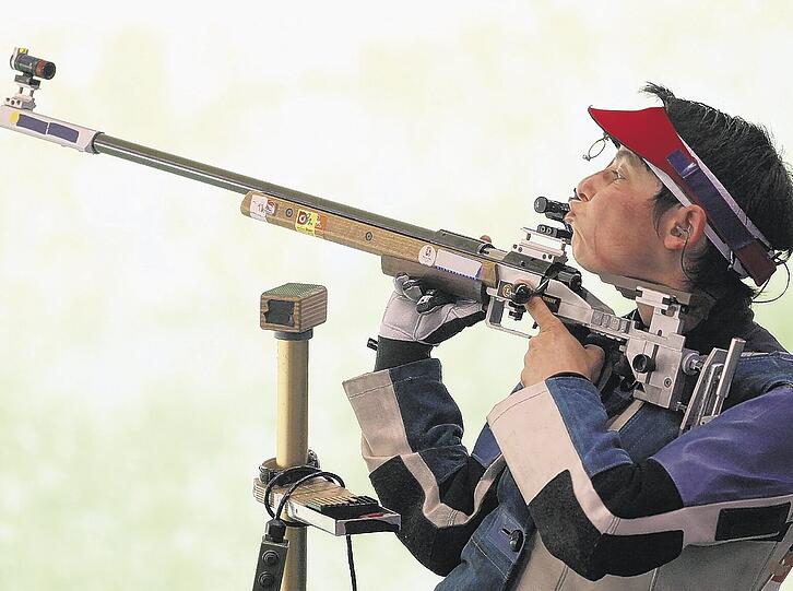 Wieder nichts: Sonja Pfeilschifter zielte auch beim Dreistellungskampf mit dem Luftgewehr nicht genau genug und flog in der Quali raus.