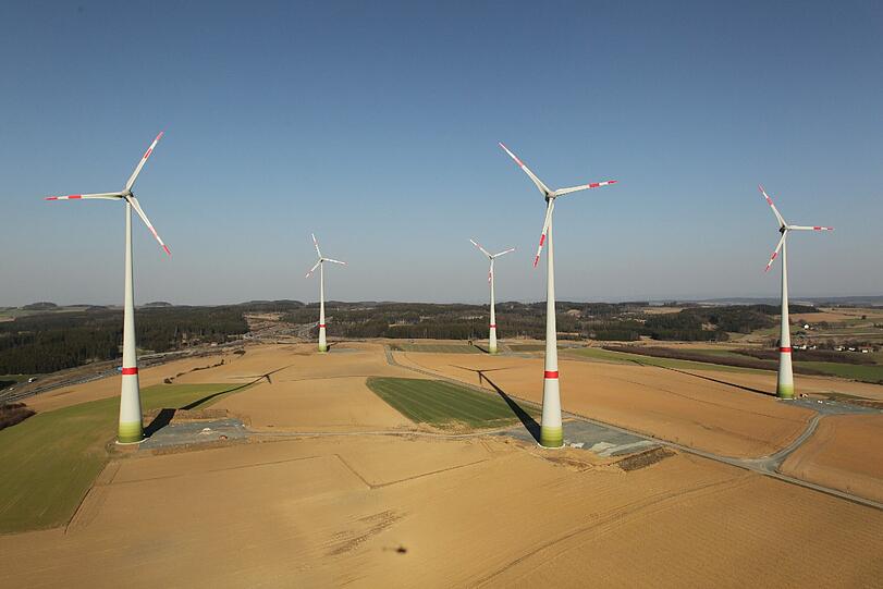 Windpark Trogen 1 im Landkreis Hof (Foto undatiert).