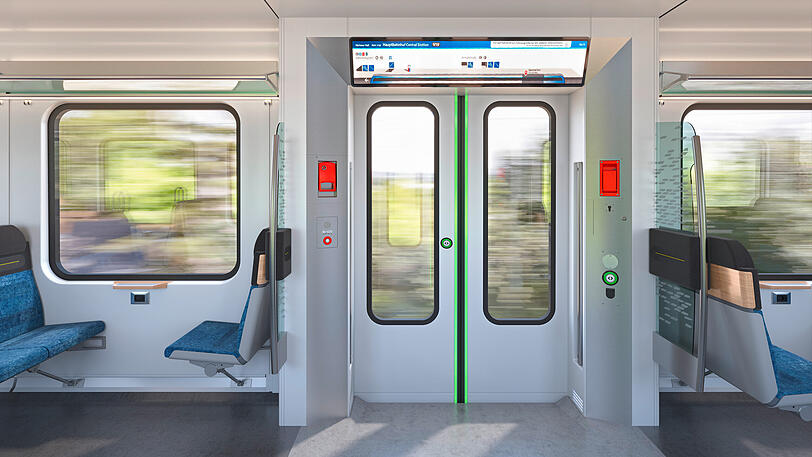 Die neuen Münchner S-Bahnen von innen.