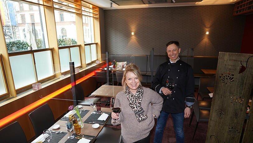 Inhaberin Andrea Schelhorn und Chefkoch Jürgen Weingarten.