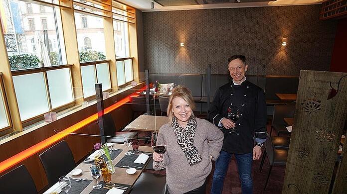 Inhaberin Andrea Schelhorn und Chefkoch Jürgen Weingarten.